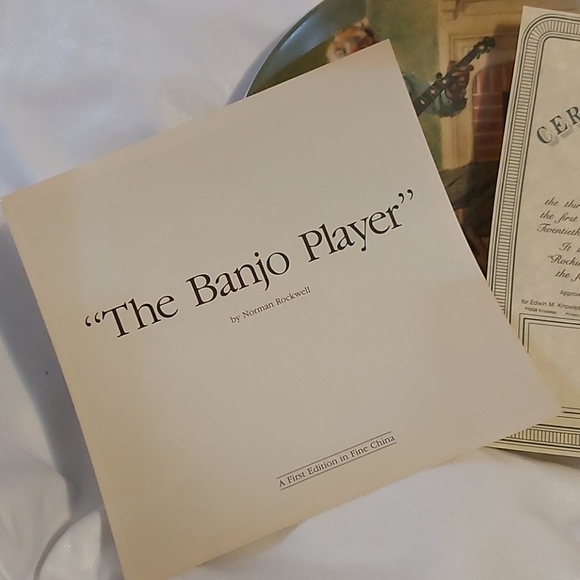 Norman Rockwell Plate "The Banjo Player" - Picture 3 of 6